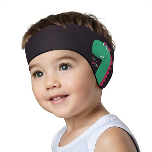 HeySplash Schwimmband, Haarband aus Neopren, wasserdicht, hohe Elastizität, Haarband mit lebendigem Einhorn-Motiv, zum Schwimmen und Surfen, klein, Schwarz