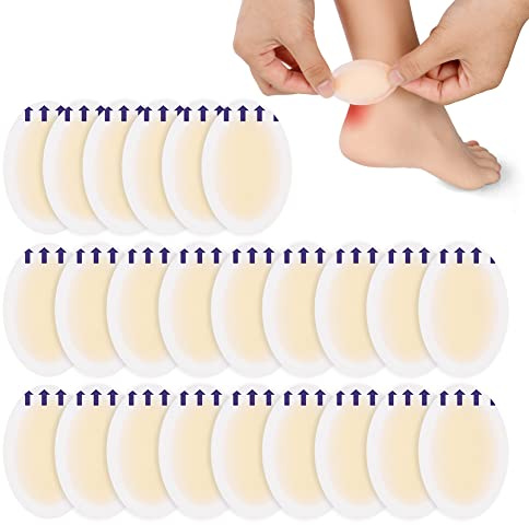 ACWOO Blasenpflaster, 24 Stück, wasserdicht, unsichtbar, Blister Kissen, Hautschutz für Ferse, Blasenpflaster Sport