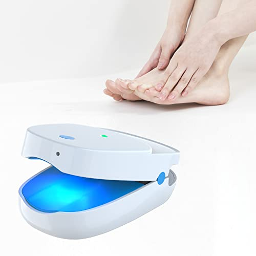 Nagelpilz Laser Behandlungsgerät,Nagellaser Reinigung Zehennagel-Fingernägel&Onychomykose,Nagelpilzentferner für Den Heimgebrauch mit 470nm Blau Licht+660nm Rotlicht+905nm Infrarotlicht (Weiß)