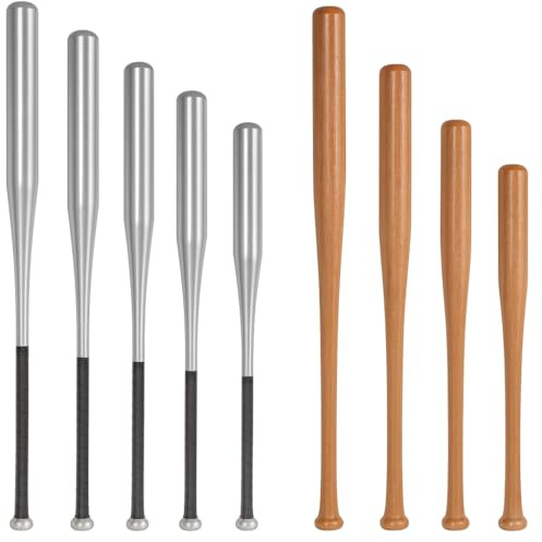 Baseballschläger aus Alu & Holz in 8 Längen & 2 Material von 54-86cm zum auswählen (Holz, 54)