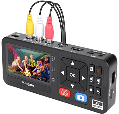 VHS Digitalisieren 3 LCD Bildschirm VHS Digitalisieren Gerät Video Grabber VHS Fernbedienung & AV-Kabel VHS to Digital Converter Kompatibel mit DV, DVD Player, Camcorder, Kassette Tape