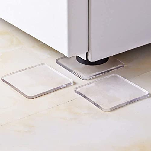 Universal-Pads zur Vibrationsdämpfung, Anti-Vibrations-Matte für Waschmaschine, Anti-Vibration, rutschfeste Matte aus Silikon für Waschmaschine (transparent), 8 Stück