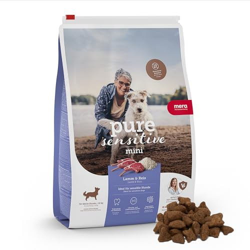 MERA Pure Sensitive Mini Lamm & Reis 4kg Hundefutter für kleine Hunde | Rezeptur hoher Fleischanteil - Alleinfuttermittel, magenschonend, leicht verdaulich