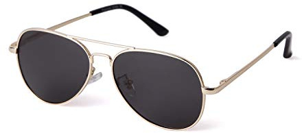 ADEWU Kinder Sonnenbrille Unisex Pilotenbrille Polarisiert Retro Brille UV-Schutz für Mädchen Jungen