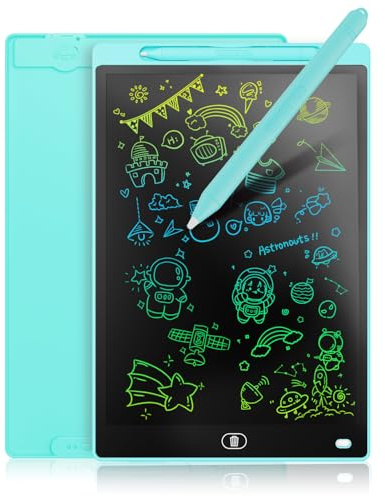 LCD Schreibtafel 8,5 Zoll, Genialba Buntes LCD Schreibtablett, Tragbarer Löschbarer Zeichenbrett, LCD Writing Tablet, Grafiktablett für Kinderspiele 2 3 4 5 6 7 Jahre Jungen Mädchen (Blau)