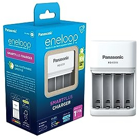 eneloop SmartPlus Ladegerät für 1–4 AA/AAA NI-MH Akkus, mit 10 Sicherheitsfunktionen