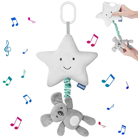 Vicloon Baby Bettglocke Spielzeug,Hängespielzeug Neugeborenen,Rascheltier zum Greifen und Spielen für Babys für Babys und Kleinkinder ab 0+ Monaten