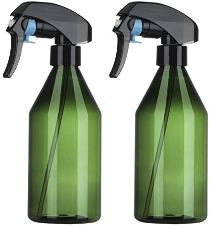 Jesustree Sprühflaschen, 2 Stück 300 ml Kunststoff Zerstäuber Leere Sprühflasche Nachfüllbare Spray Flasche, Blumen Pflanzen Wasser Sprüher für Küche, Bad, Friseursalon, Reinigung Garten Haustier
