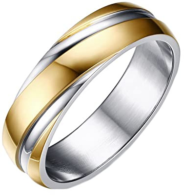 Epinki Ring Damen, Verlobungsring Damen Ring Edelstahl Freundschaftsringe Hochzeit Ringe Eheringe Antragsring für Frauen, Gr.60 (19.1)