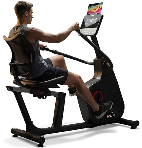 AsVIVA R7 Liegeergometer | Ergometer Fahrrad mit Sitz & Rückenlehne, 24 Programme, 18 kg Schwungmasse, Pulsmessung