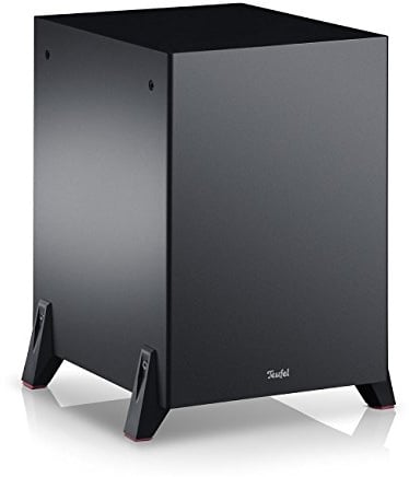 Teufel T 10 Aktiv-Subwoofer Frontfire- oder Downfire-Subwoofer, 150 Watt, Tieftöner 250 mm, Bassreflex, Musik Heimkino - schwarz