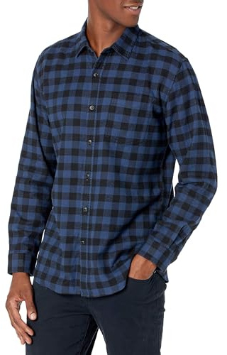 Amazon Essentials Herren Langarm-Flanellhemd