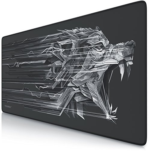 Titanwolf - Gaming Mauspad - 900 x 400 x 4mm - XXL Mousepad - Tischunterlage extra großes Mauspad Motiv - verbessert Präzision und Geschwindigkeit