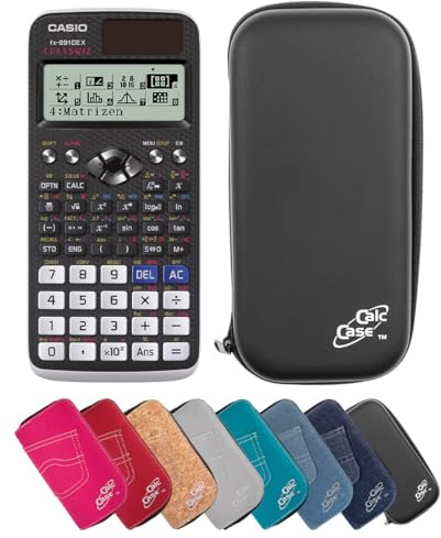 Casio FX 991DE X Schulrechner mit CalcCase Schutztasche - Wissenschaftlicher Taschenrechner, ideal für Schule & Studium - Basic Set schwarz