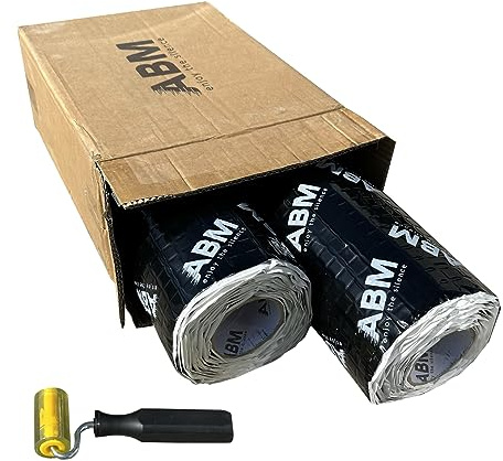 ABM Alubutyl 2 Rollen (2,5 mm x 40 cm x 5 Meter) zusammen 4 m² Dämmmatte Anti Dröhn Sounddämmung Dämmung Auto Dämmung