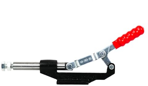 Kniehebelspanner, 550 kg Haltekraft, Type GH-305EL, 1 Stück/VE, Einstellbarer Schnellspanner als Schubstangenspanner zur sicheren Fixierung in Fertigung und Montage (1, GH-305EL, 550 kg, Hub 61 mm)