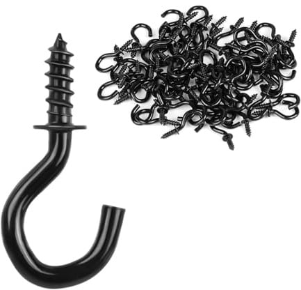 vsshe Schraubhaken Edelstahl, 70 kleine Decken-/Wandhaken, 1/2 Zoll, geeignet zum Aufhängen von Pflanzen, Kunstdekorationen, Schlüsseln, Weihnachtsschmuck, für den Innen- und Außenbereich
