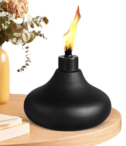 Tischfackel Kanister – Nachfüllbare Citronella-Fackel für den Außenbereich, stabile Metall-Flammenlaterne für Terrasse, Deck, Garten, Nachfüllkanister für Tisch-Taschenlampe