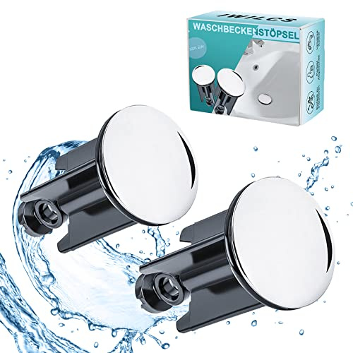 IWILCS 2 Stücke Waschbeckenstöpsel, 40mm Abflussstopfen Stöpsel, Badewannenstöpsel, Abflussstopfen, für Waschbecken im Bad und Bidets und handelsüblichen Waschbecken