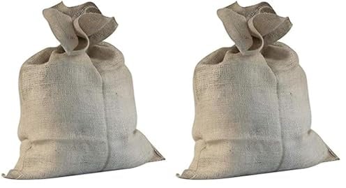 Windhager Jute Sack, Jute-Beutel, Stoff-Beutel, Winterschutz, Kartoffel-Sack, Deko-Beutel, Natur, 60 x 100 cm (Packung mit 2)