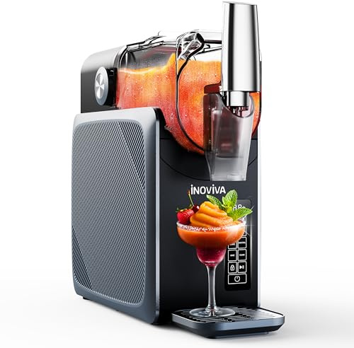 INOVIVA Slush Maschine, Kein Eis erforderlich, 2L Slushie Maschine für Zuhause mit Selbstreinigung, 5 voreingestellte Programme, gefrorene Slushie, Margaritas, Frappés, Milchshake (S1.2 Version)
