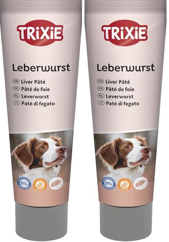 TRIXIE Hundeleckerli Premio Hunde-Leberwurst 110g - Premium Leckerlis für Hunde glutenfrei - ohne Getreide & Zucker, schmackhafte Belohnung für Training & Zuhause - 3176 (Packung mit 2)