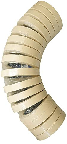 ACIT, Malerkrepp, Turm mit vielen Klebebandrollen, Universal-Kreppband für Malerarbeiten (16 Rollen - 19 mm)
