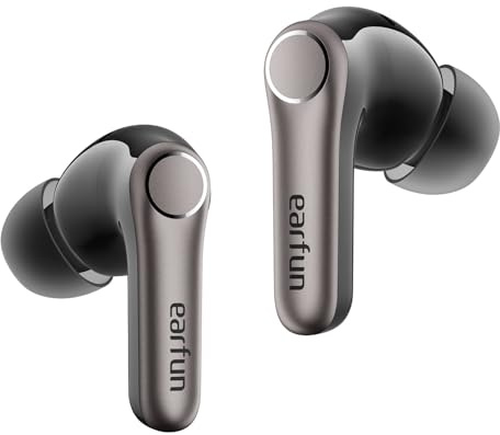 EarFun Air Pro 4+ Bluetooth Kopfhörer mit Noise Cancelling, Hybrid-Treibersystem, Hi-Res Audio, aptX Lossless, LDAC, 6 Mik. KI Anrufe, 54 Std. Akku, Multipoint, Trageerkennung, IP55, Bluetooth 6.0