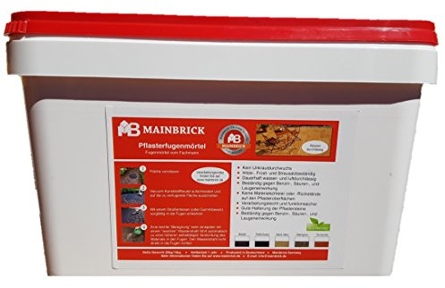 3mm Mainbrick Pflasterfugenmörtel Fix-Fertig Fugenmörtel basalt 20 kg - Kein Unkraut, Wasserdurchlässig