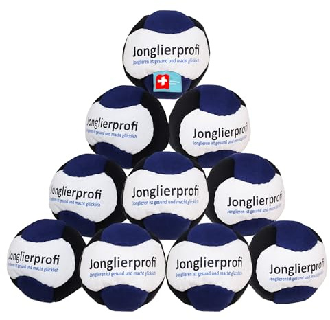 10er Set Footbags Jonglierprofi. 10 robuste Footbag-Jonglierbälle mit Granulatfüllung