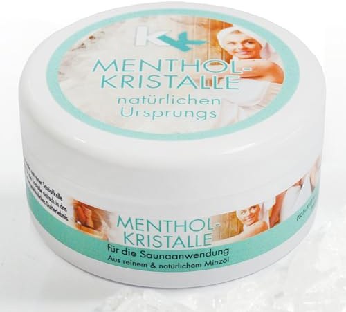 Mentholkristalle | Sauna Kristalle | Natürlichen Ursprungs | 50 g Dose