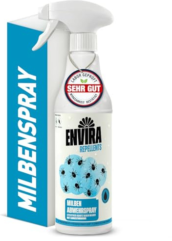 Envira Milbenspray für Matratzen 500 ml - Hochwirksames Abwehrspray gegen Milben & Hausstaubmilben - Anti Milben Spray - Milbenschutz für Allergiker - Mit dezentem Zitrusduft, geruchsarm
