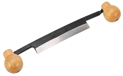MEKOTRIN Zugmesser mit Holzlgriff, gerade Ziehung, doppelter Anti-Rutschgriff, Schnittklinge aus Wolframstahl, für Handwerk und Präzisionsschnitt (155mm)