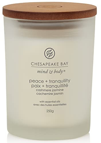Chesapeake Bay Duftkerze | Peace + Tranquility Aromatherapie-Kerze, mittlerer Tumbler | Brenndauer: bis zu 57 Stunden | Mind & Body Kollektion