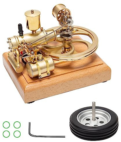 Verbrennungsmotor Modell, 1.9CC Viertaktmotor Bausatz Horizontal 1-Zylinder Mini für Dreiräder, Physik-Experimentierspielzeug Erwachsene