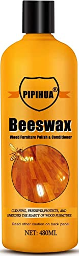PIPIHUA Bienenwachs Möbelpolitur Holz, Natürliche Holzwachs Farblos für Möbelpflege & Holzschutz, Möbelwachs & Holzlasur, Premium Holzpolitur, Holzpflege für Holzmöbel Holztisch, 480ml