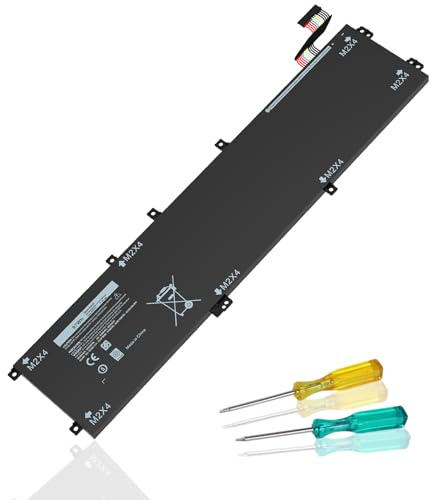 6GTPY 11.4V 97Wh Laptop Akku Replacement for Dell XPS 15-9560 15-9550 15-9570 15-7590 Precision 5520 5530 5540 5510 Vostro 7500 1P6KD 5XJ28 GPM03 P56F Replacement for Dell XPS 9560