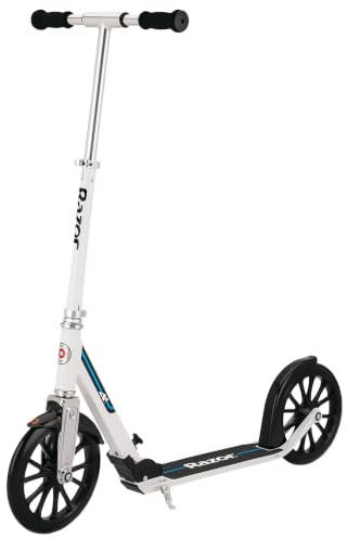 Razor A6 Kick Scooter for Kids Ages 8+ - Extra-Tall Handlebars & Longer Deck, 10' Urethane Wheels, Anti-Rattle Technology, for Riders Up to 220 lbs