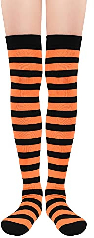Century Star Overknees Strümpfe Damen Regenbogen Socken Damen Baumwolle Lange Gestreifte Socken Ringelsocken Kniestrümpfe