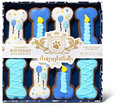 Modern Gourmet Foods - Hundekekse Geschenkset mit 8 Hundeleckerlies, von Hand dekoriert - Boy