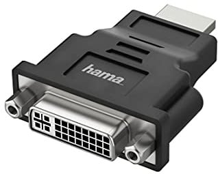 Hama HDMI auf DVI Adapter Ultra HD 4K 60 Hz (HDMI Stecker, DVI Buchse 24+5, Adapter zum Anschluss von PC, Laptop, Computer mit HDMI an Monitor, TV oder Beamer mit DVI oder umgekehrt, Konverter), 00200