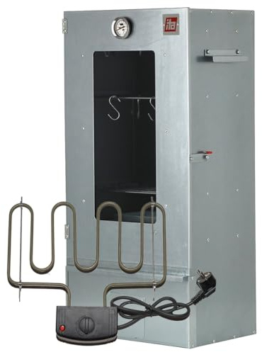 ITA Elektrischer Räucherofen 7000 - Premium Räucherschrank mit Elektroheizung - Legierter Stahl, mit Sichtfenster & Thermometer - Qualität Made In EU Direkt vom Hersteller - Smoker