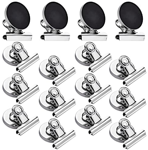 Papercode Magnete für Magnettafel, Kühlschrank, Whiteboard – 12 Starke Mini-Magnete: Schule, Haushalt, Büro – aus Edelstahl – Inkl. Notizblock