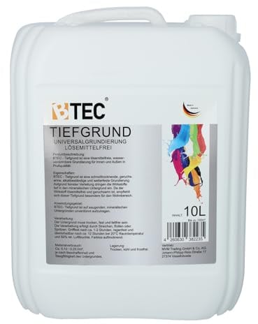 BTEC Tiefgrund 10 Liter LF Haftgrund Tiefengrund Universalgrundierung 1173 für Innen- und Außen gebrauchsfertig für 100m²