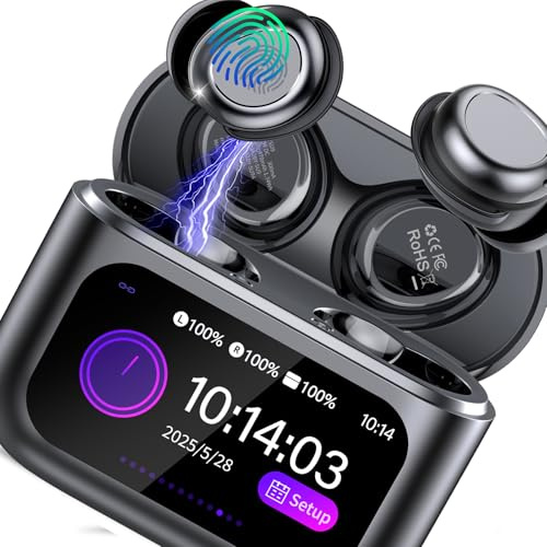 ZYHKON Bluetooth Kopfhöre mit HiFi Sound/5 EQ-Modi/ENC Noise Cancelling, Wireless Ohrhörer für Seitenschläfer