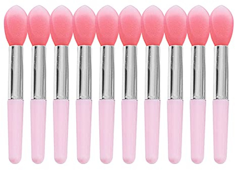 Silikon-Lippenpinsel-Set, kleine Make-up-Pinsel, Lippenstift-Applikator-Pinsel für Lippenpflege, Make-up, 10 Stück