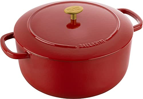 BALLARINI Bellamonte Auflaufform, Bräter, Dutch Oven, Emailliertes Gusseisen, Rund, 28cm, 7,0 L, Rot