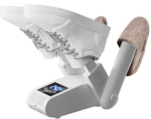 Dhqkqg Schuhtrockner Elektrisch 2 Paar, Shoe Dryer mit 240-Minuten-Timer und LED-Touchscreen, Tragbar Skischuhtrockner, Faltbares Design für Schuhe, Handschuhe, Hüte, Socken, Skistiefel
