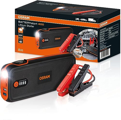 Osram OBSL400 Batterystart 400, Jump Starter, Autobatterie Starthilfe, Schwarz, 16.800Mah