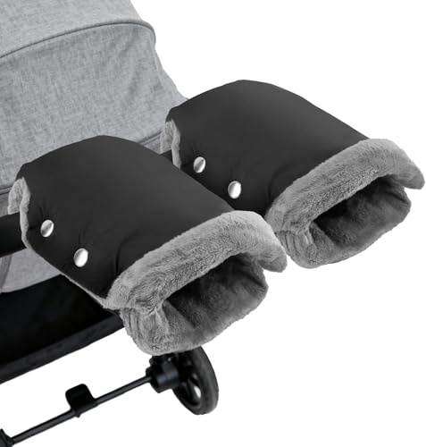 Infreecs Handwärmer Kinderwagen - Handmuff für Kinderwagen mit warme Fleece, Wasserdicht & Winddicht Handschuhe Kinderwagen für Kinderwagen, Buggys - Extra lang